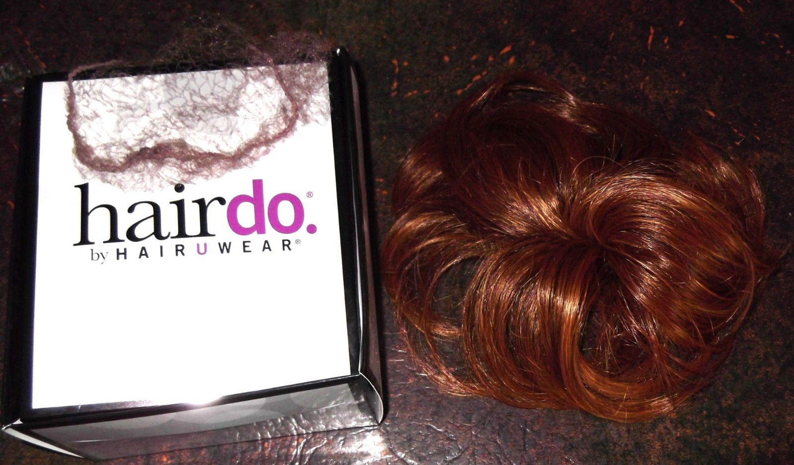 HAIR U WEAR HAIR DO CLIP ON CHIGNON BUN, RED COPPER TONES, PONYTAIL CLIP,UPSTYLE