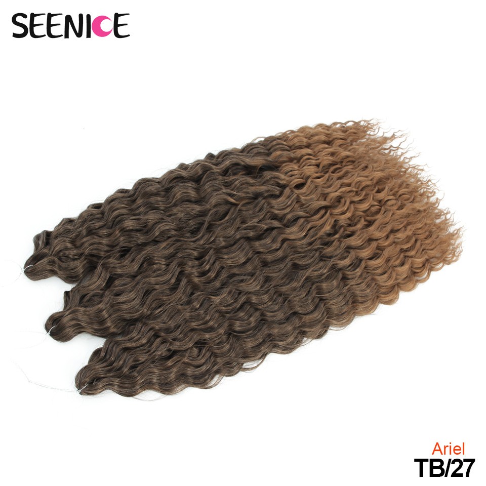 African Curls Ariel Water Wave Twist Crochet Hair Synthetic Braid Afro Curl Ombr