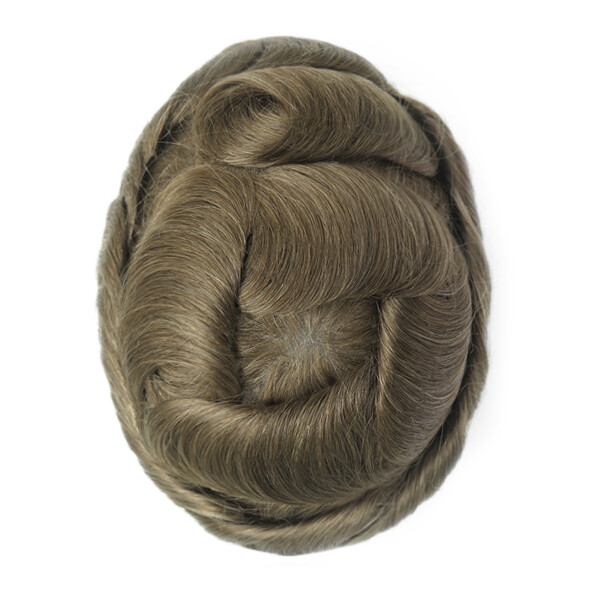 Toupee For Men Human Super Thin Skin Men Hairpieces Wig Colored 8inchx10inch