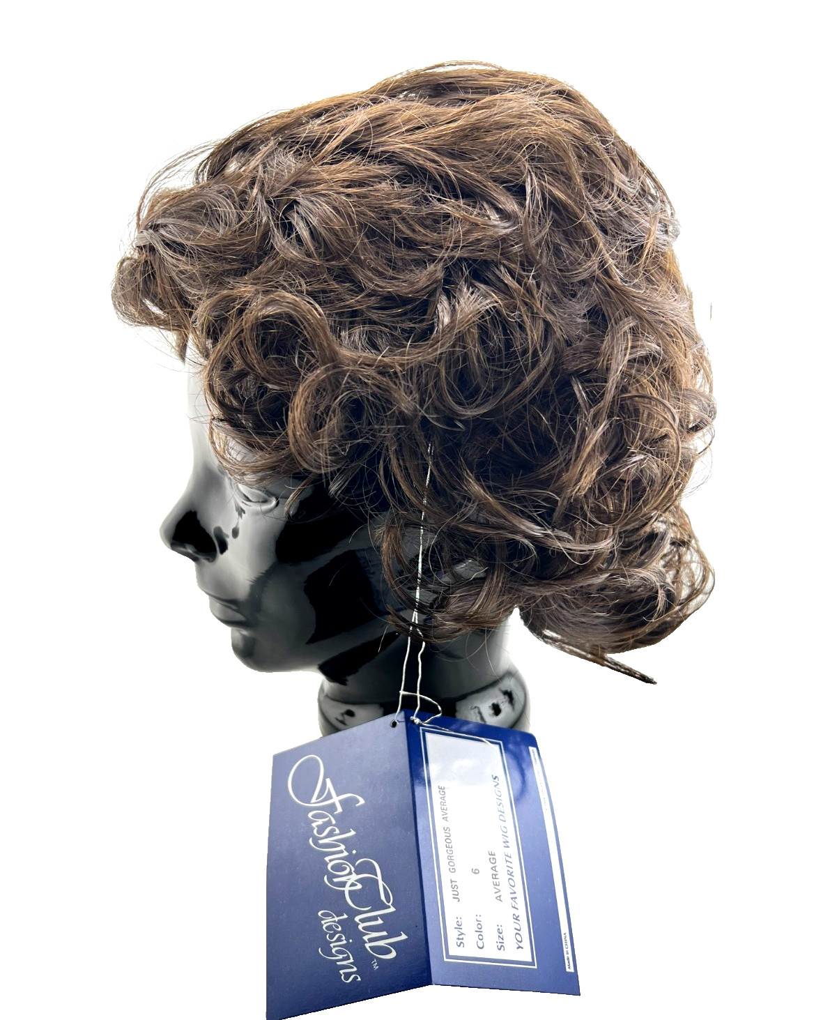 NIB Fashion Club Design TWC Just Gorgeous Sz Average Color 6 Brown Brunette Curl