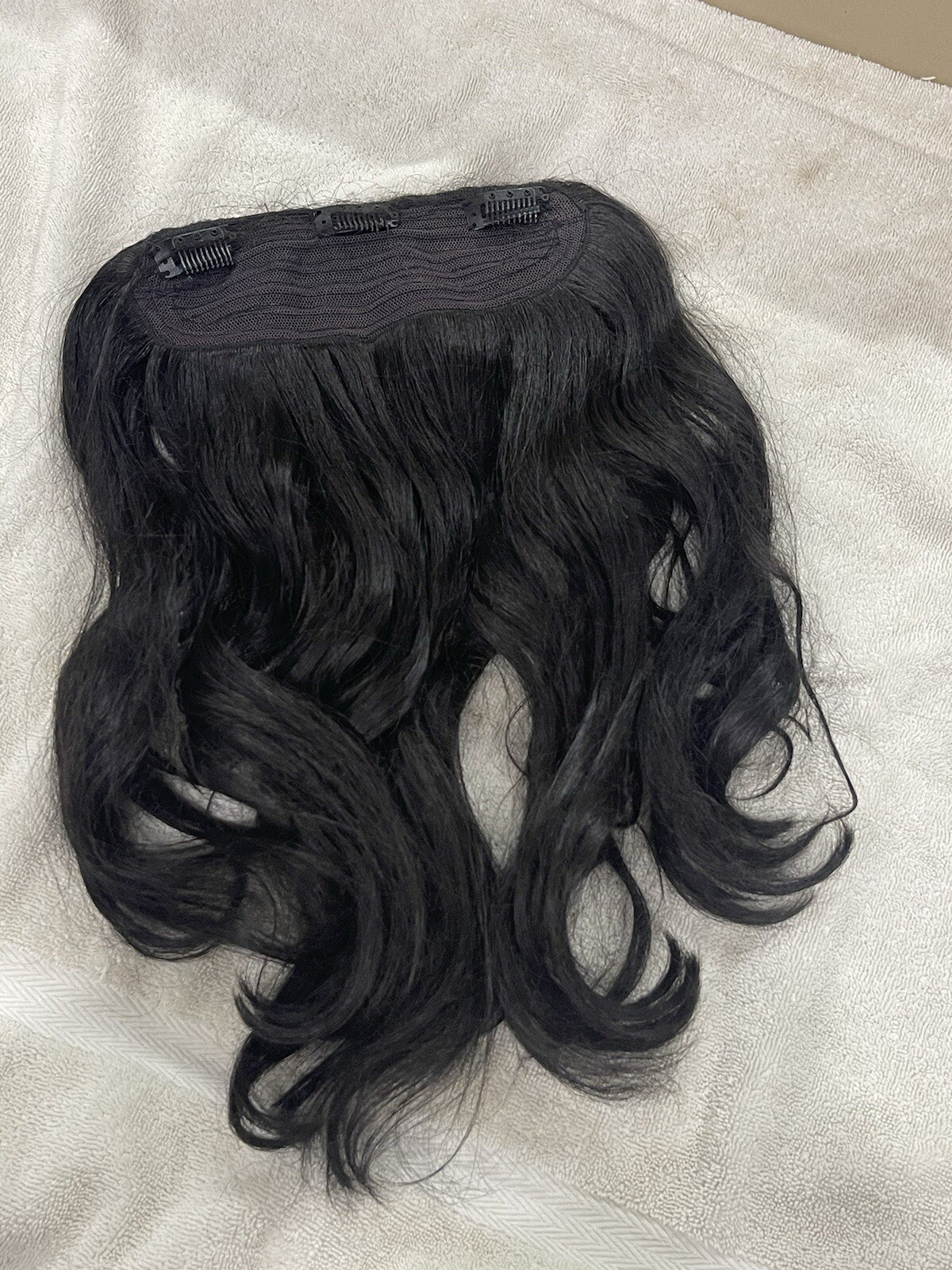Clip-in Hair piece, thick, short, black, good quality (never worn)