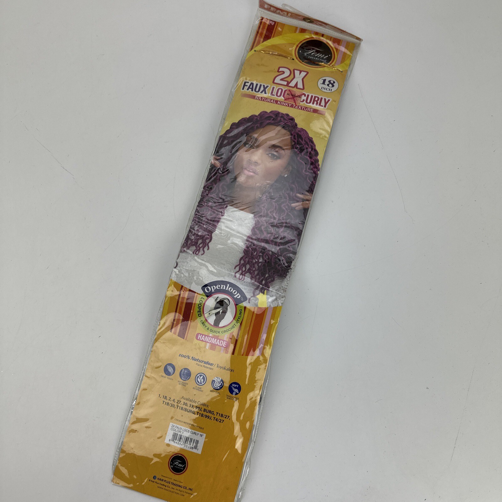 Femi Collection Faux Locs Curly 18″ 2x New