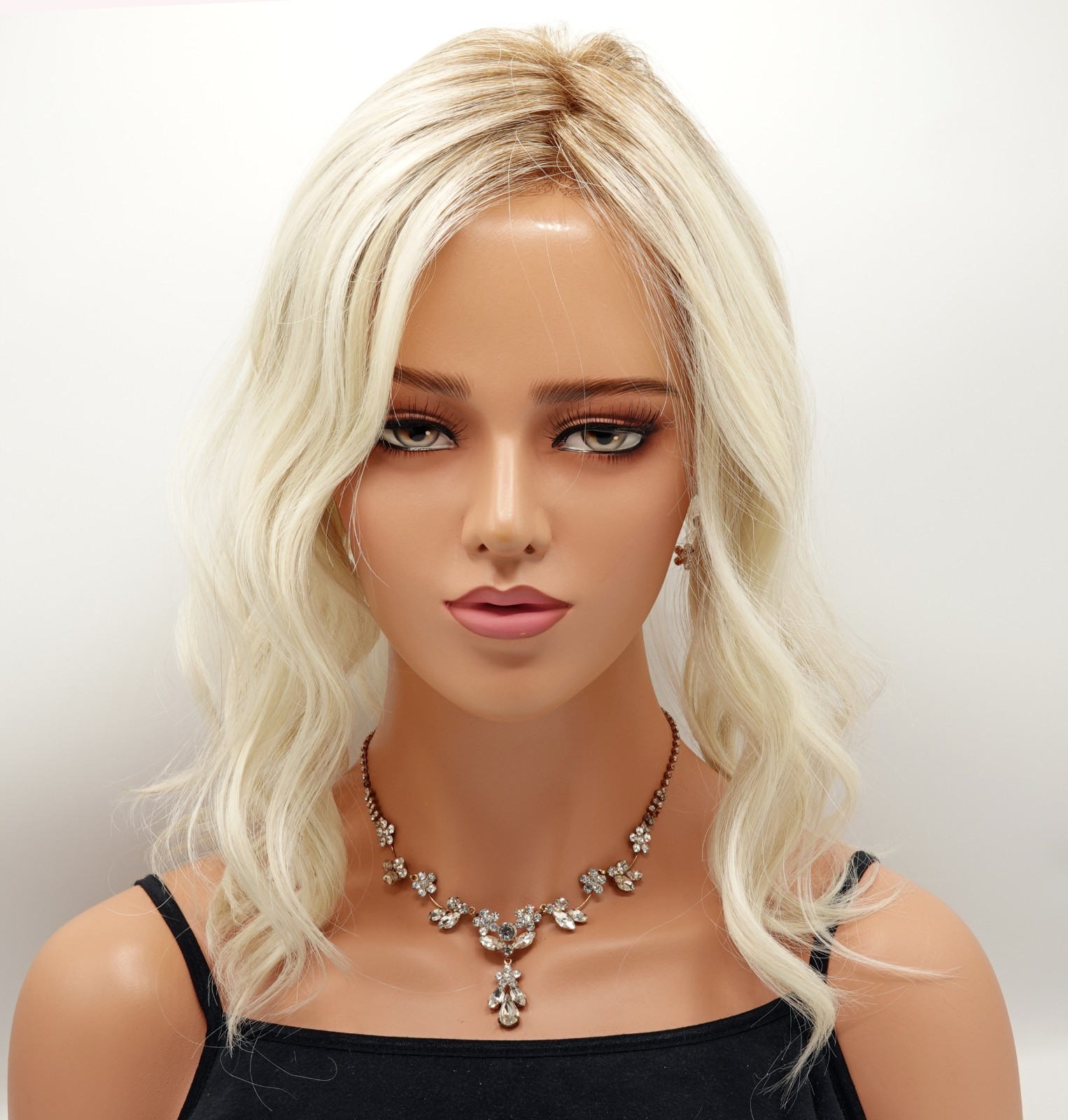LACE FRONT MONO TOP WAVE 14″ TOPPER by BelleTress, Bombshell Blonde, CLEARANCE!