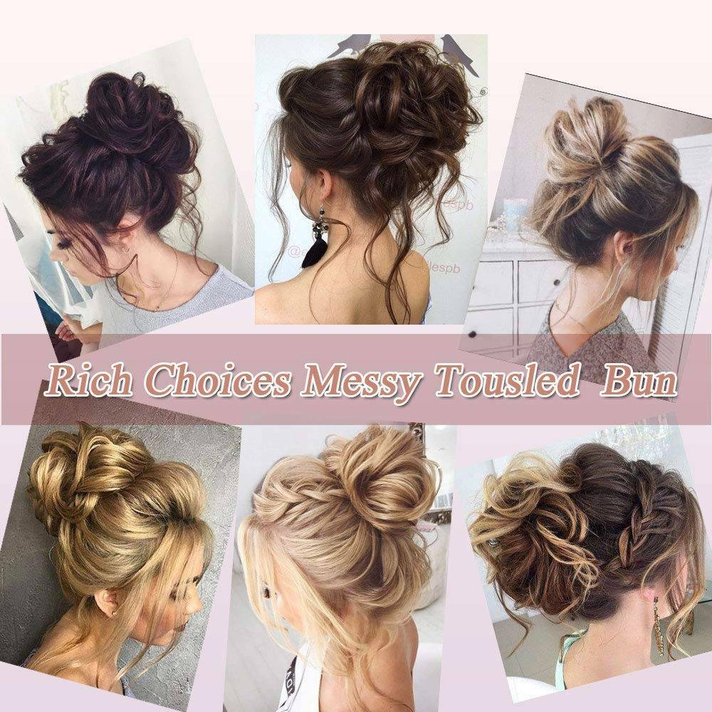 Real Large 100% Natural Scrunchie Hair Messy Bun Hair Extension As Human Chignon