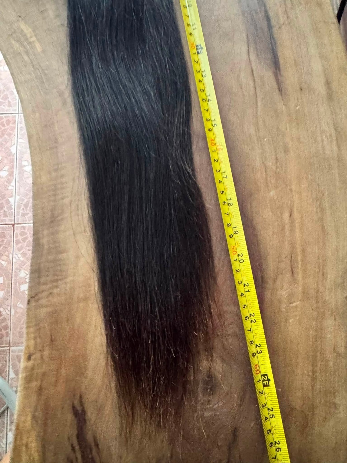 1623 Natural Human Hair Ponytail Straight Real Hair 24 Inch 125 G