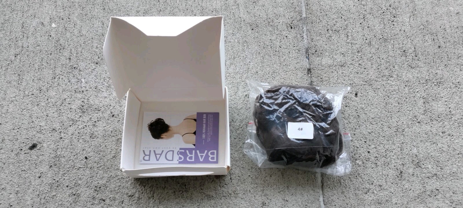 BARSDAR 100% Human Hair Bun (Messy Bun) Chignon 4# Brown, Opened Box!