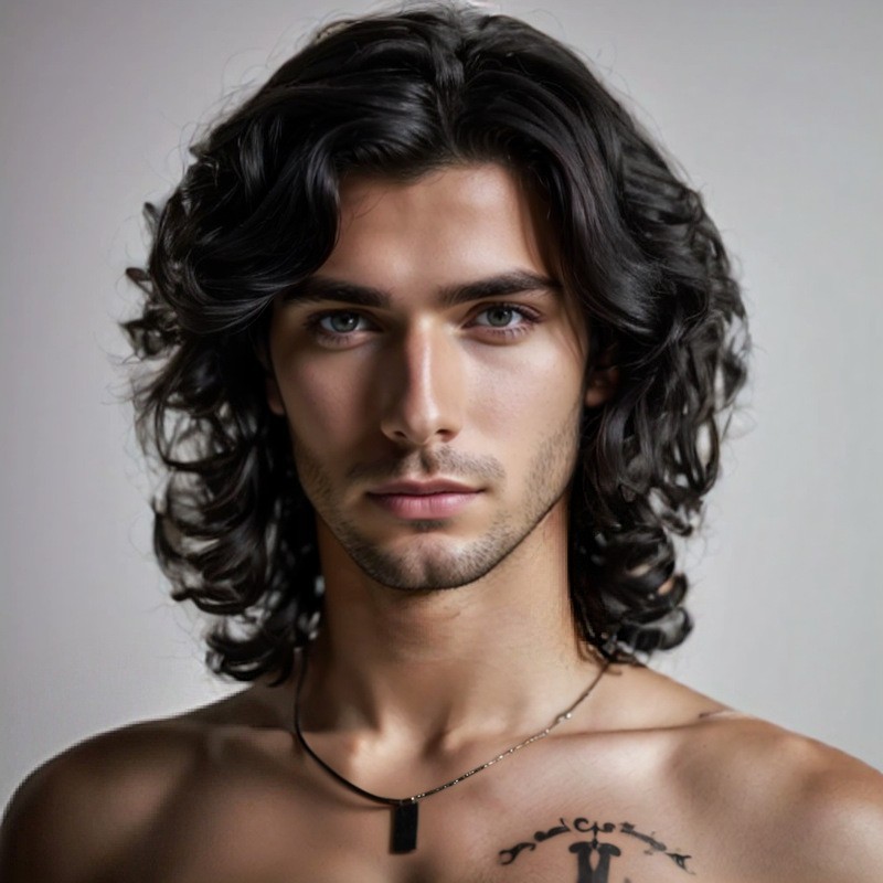 Unisex Short Curly Deep Brown Wig Heat Resistant Synthetic Hair Wig for Men Wome