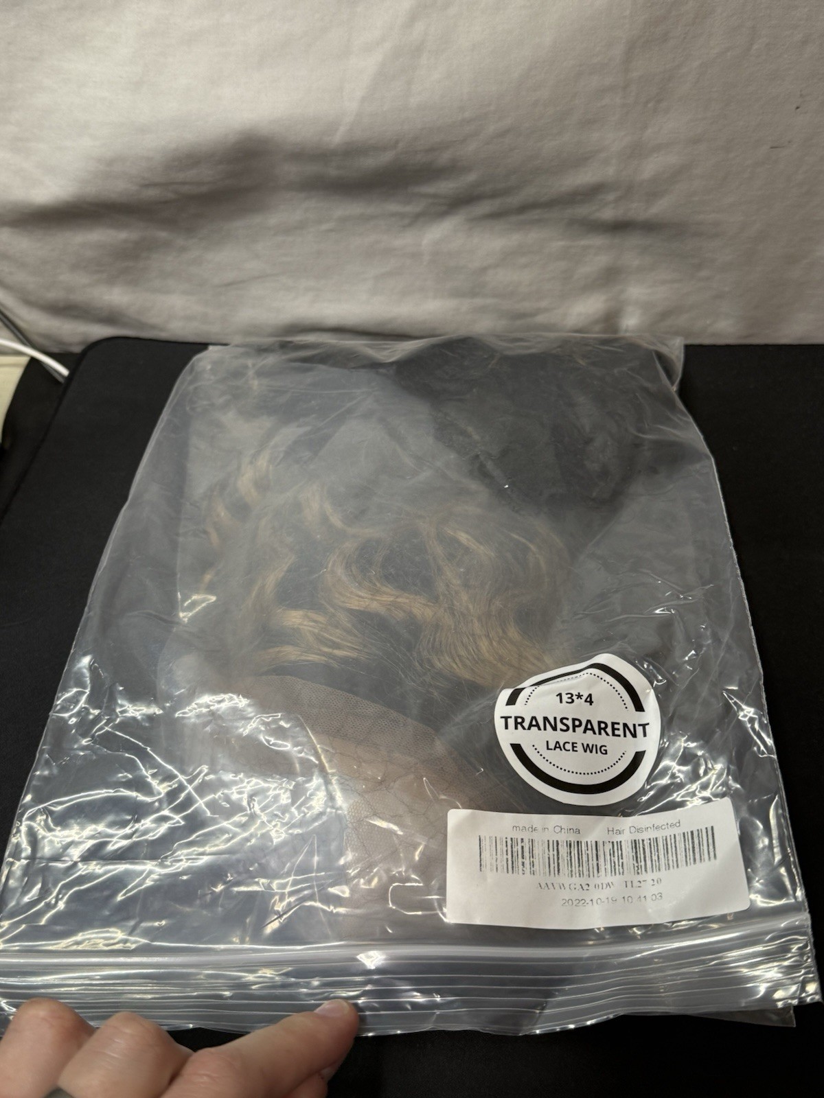UNICE 18 Inch 13 X 4 Transparent Lace Front Human Hair Wig• Black/Blonde
