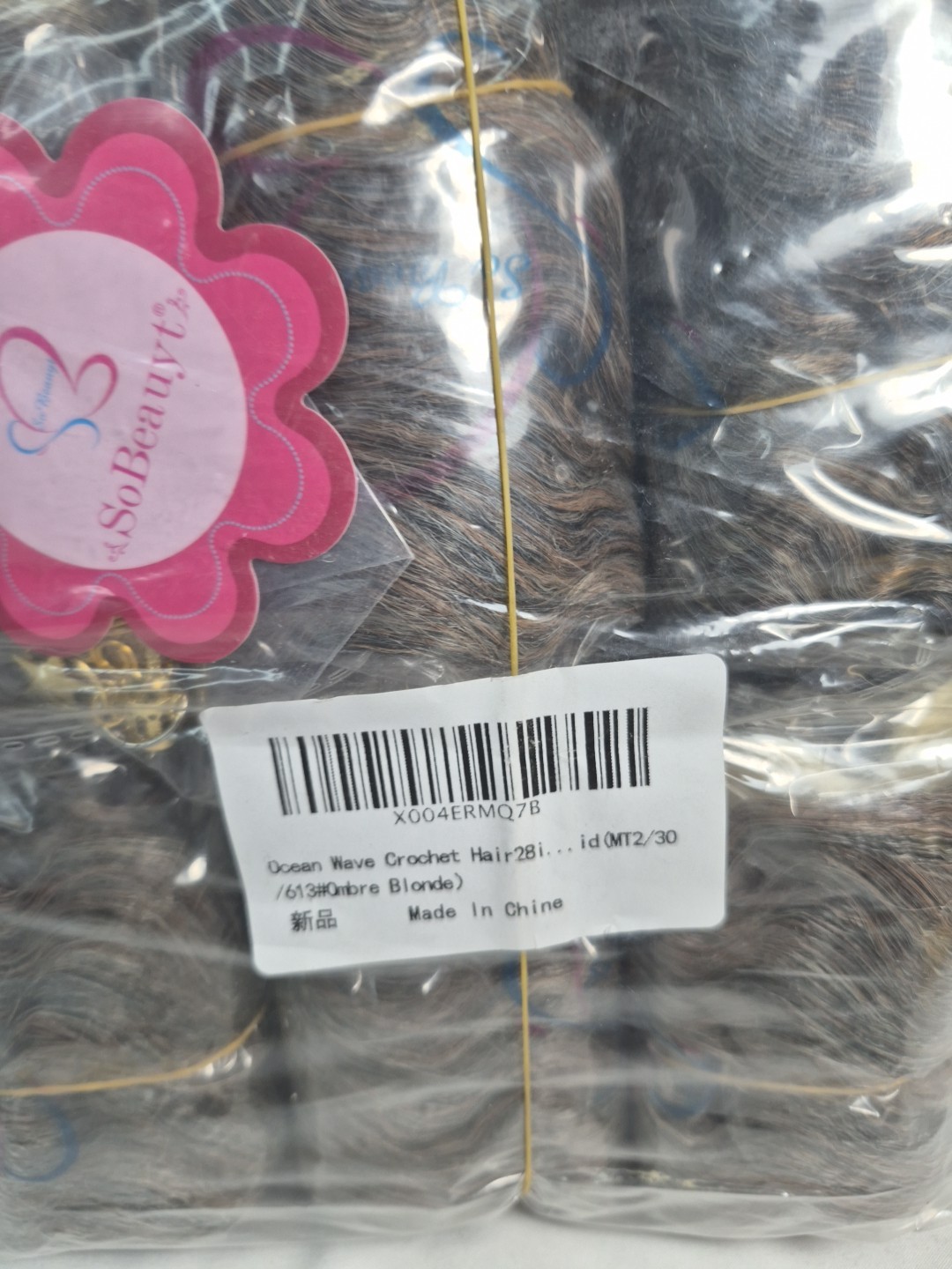 6 Pack Ocean Wave Brading Synthetic Crochet Hair Ombre Blonde 28″L Multiples!