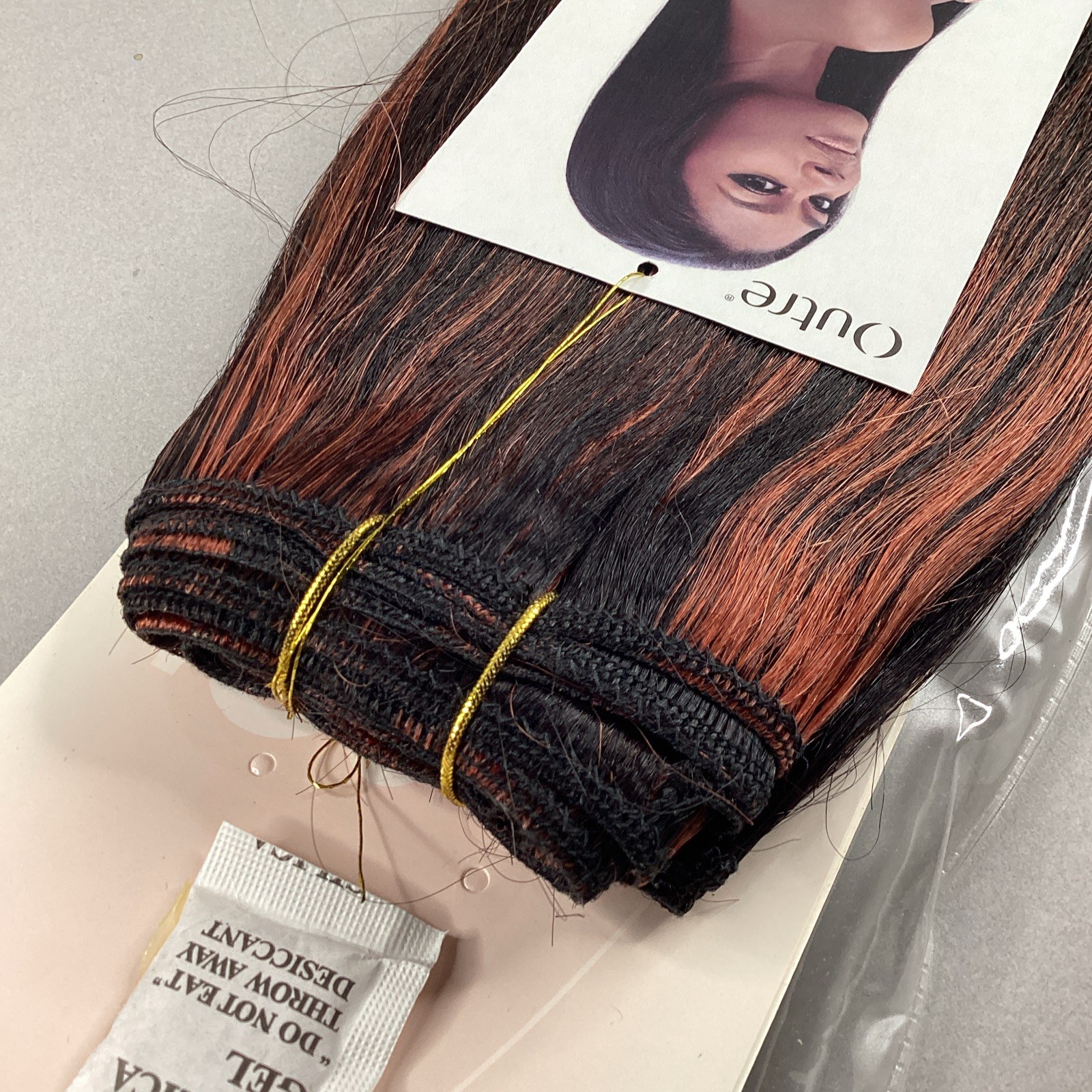 14″ SOL Straight Color #C1B/350 Copper Blended Hair Extensions Track by Outre