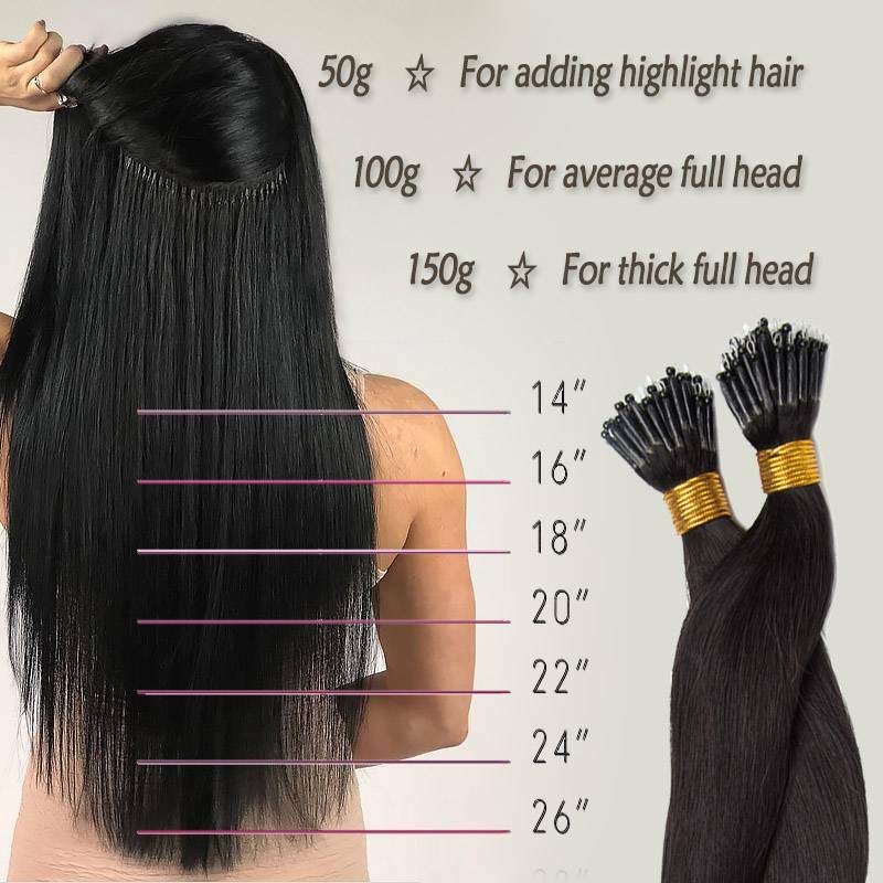 CLEARANCE Thick Micro Loop Beads Nano Ring Tip Remy Human Hair Extensions 150G