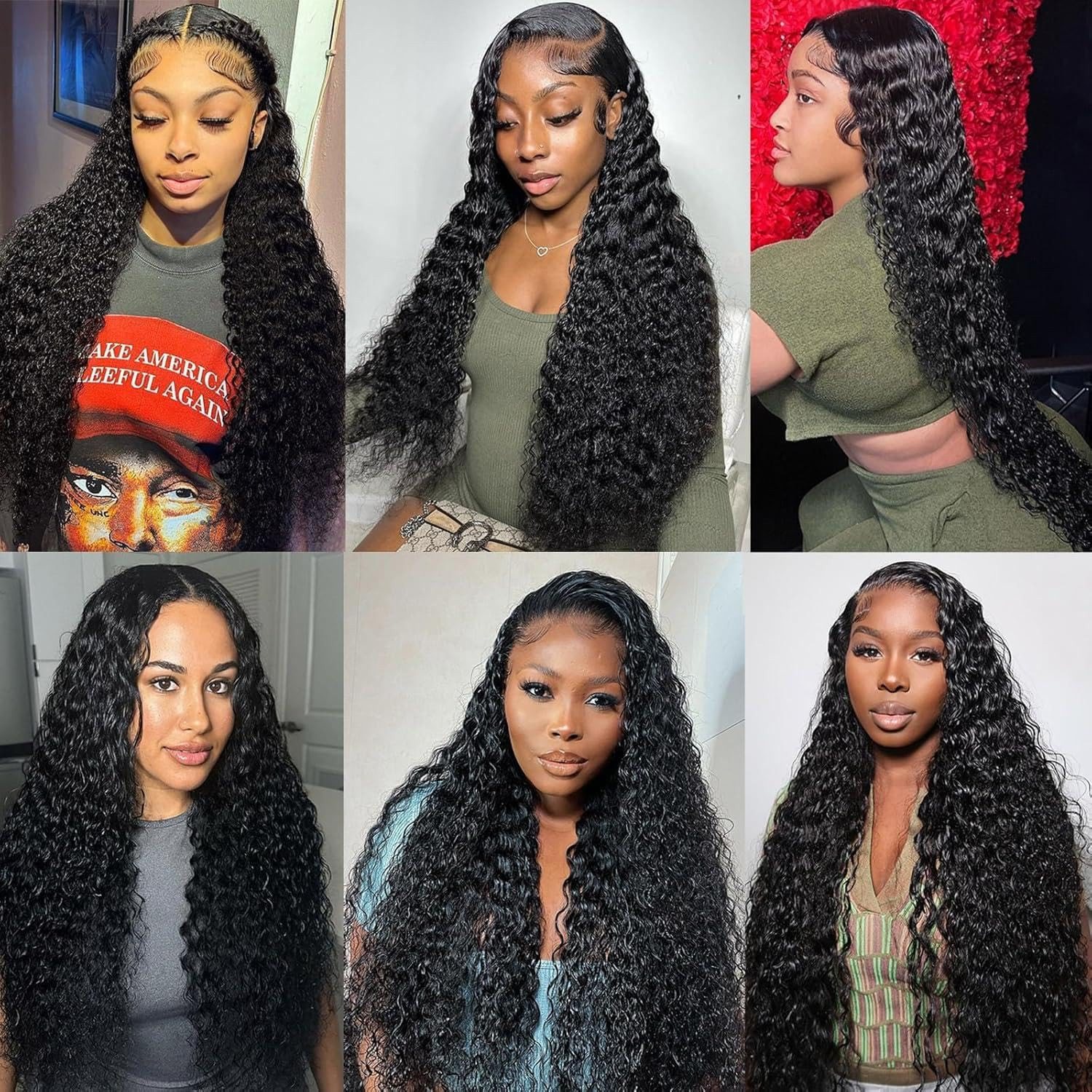 13X6 Water Wave Lace Front Wigs Human Hair 210 Density Wet and Wavy 13X6 HD Full
