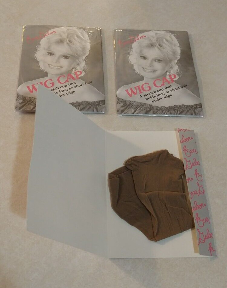 SEALED NIP Vintage Eva Gabor Beige Wig Cap One Size Fits All Pink wig brush new