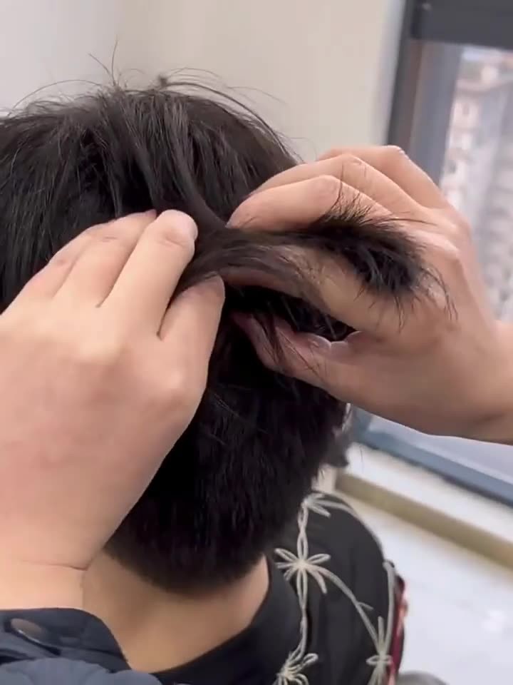 Short Toppers Hairpiece Real Human Hair Clip in Tape Hair Pieces Wig For Men