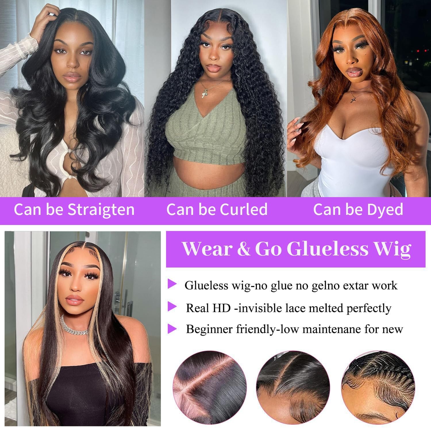 Cikana Wear And Go Glueless Body Wave Lace Front Wigs Human Hair 13X6 Hd Lace