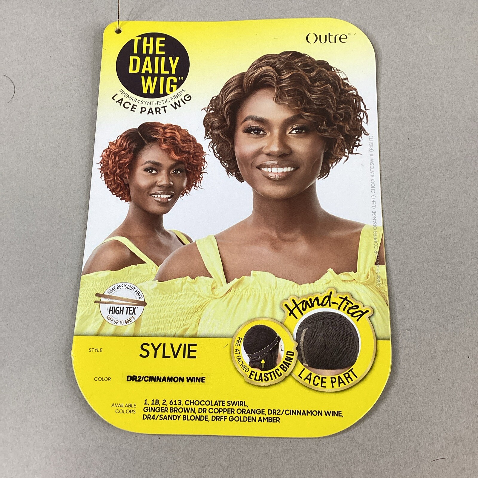 Sylvie Short Wavy #DR2/Cinnamon Wine Burgundy Premium Synthetic Lace Part Wig