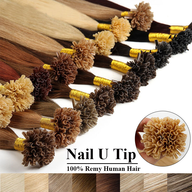 Nail U-Tip Pre Bonded Keratin Hot Fusion Glue 100% Remy Human Hair Extensions US