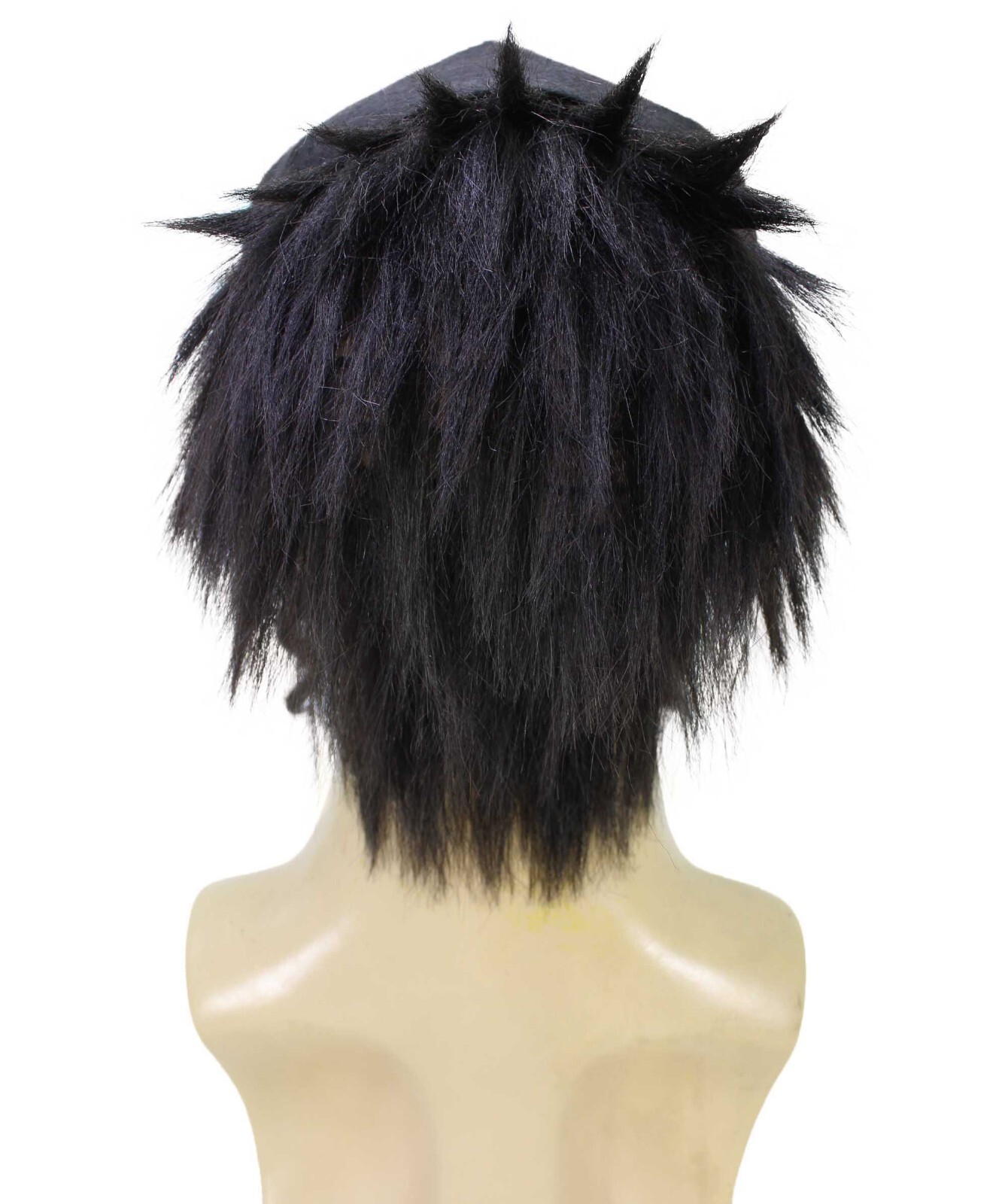 HPO Adult Men’s Black Short Anime Character Wig & Cap, Best for Halloween