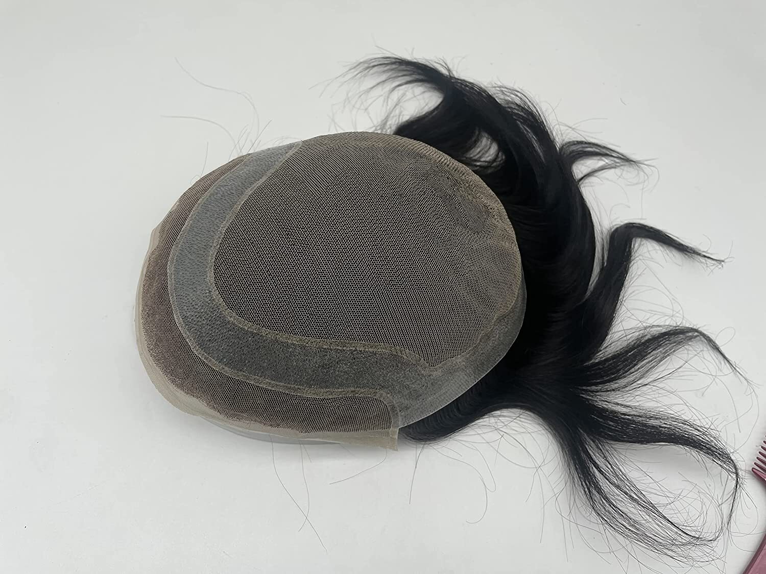 N.L.W Toupee for mens human hair lace with pu around hair pieces base 10×8″