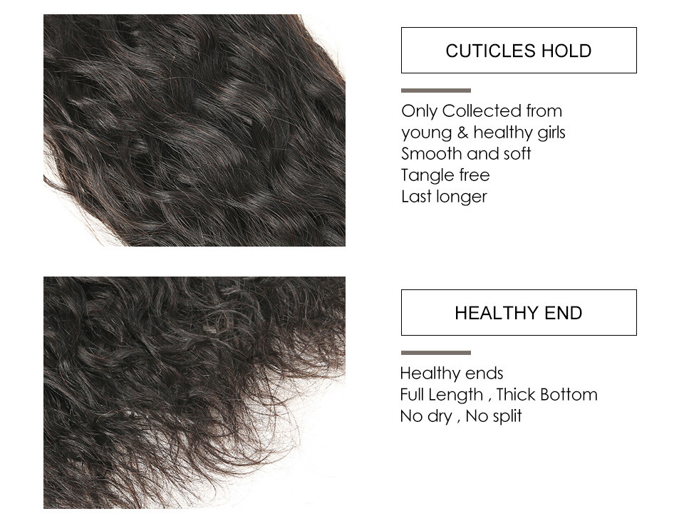 Water Wave Unprocessed Virgin Human Hair 3 Bundles w/4*4 Free Part Lace Closure