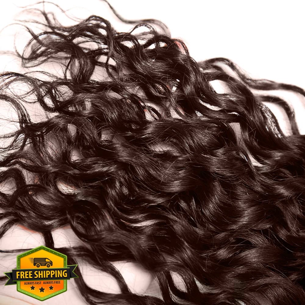 FuivJuix #4 Brown Water Wave Human Hair Bundles 22-26″
