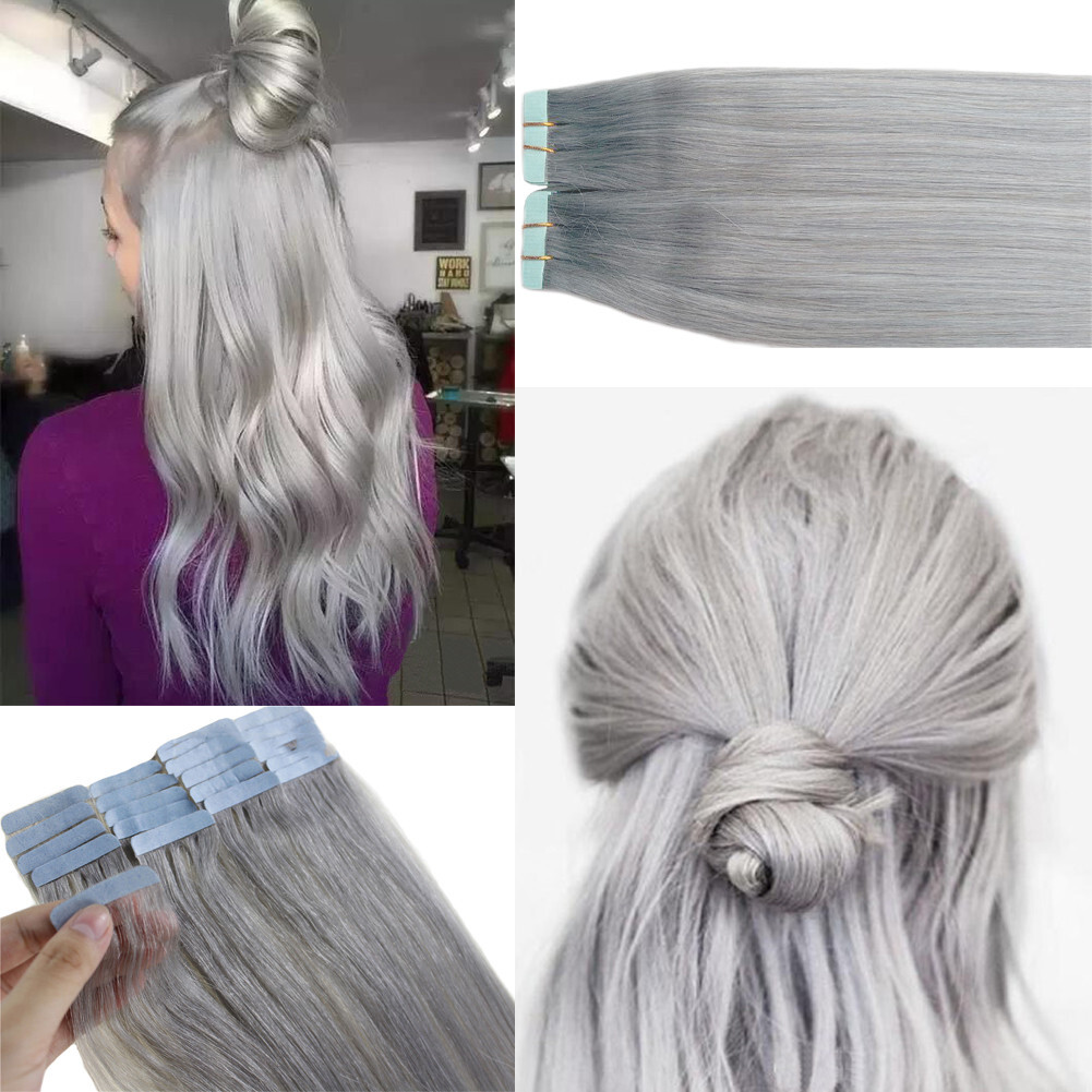 Tape in Human Hair Extensions Skin Wefts Premium Remy Hair Highlight BlondeWomen