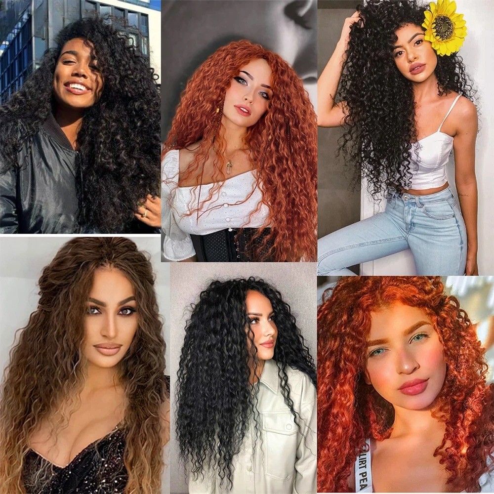 22Inch Ombre Blonde Ariel Curl Water Wave Synthetic Braiding Hair Extensions