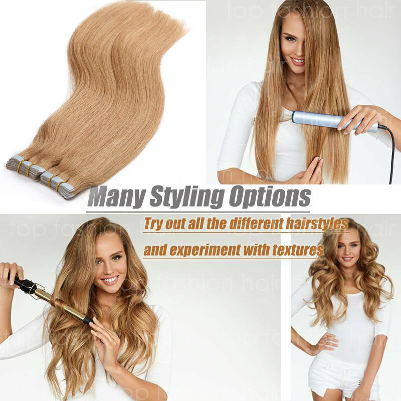 US Super Tape In Glue 100% Human Remy Hair Extensions Real Thick 100g 40pcs GG36