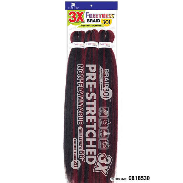 Freetress Synthetic Braid – 3X Pre-Stretched Braid 301 28″