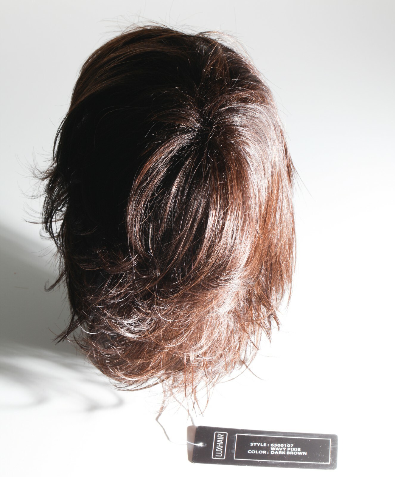 Wavy Pixie Dark Brown Luxhair Wig Keralon Synthetic Fiber
