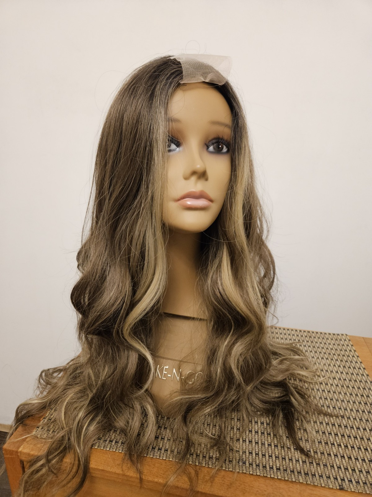 NEW LONG LACE FRONT MIXED BROWN WAVY HAIR WIG HIGHLIGHTS