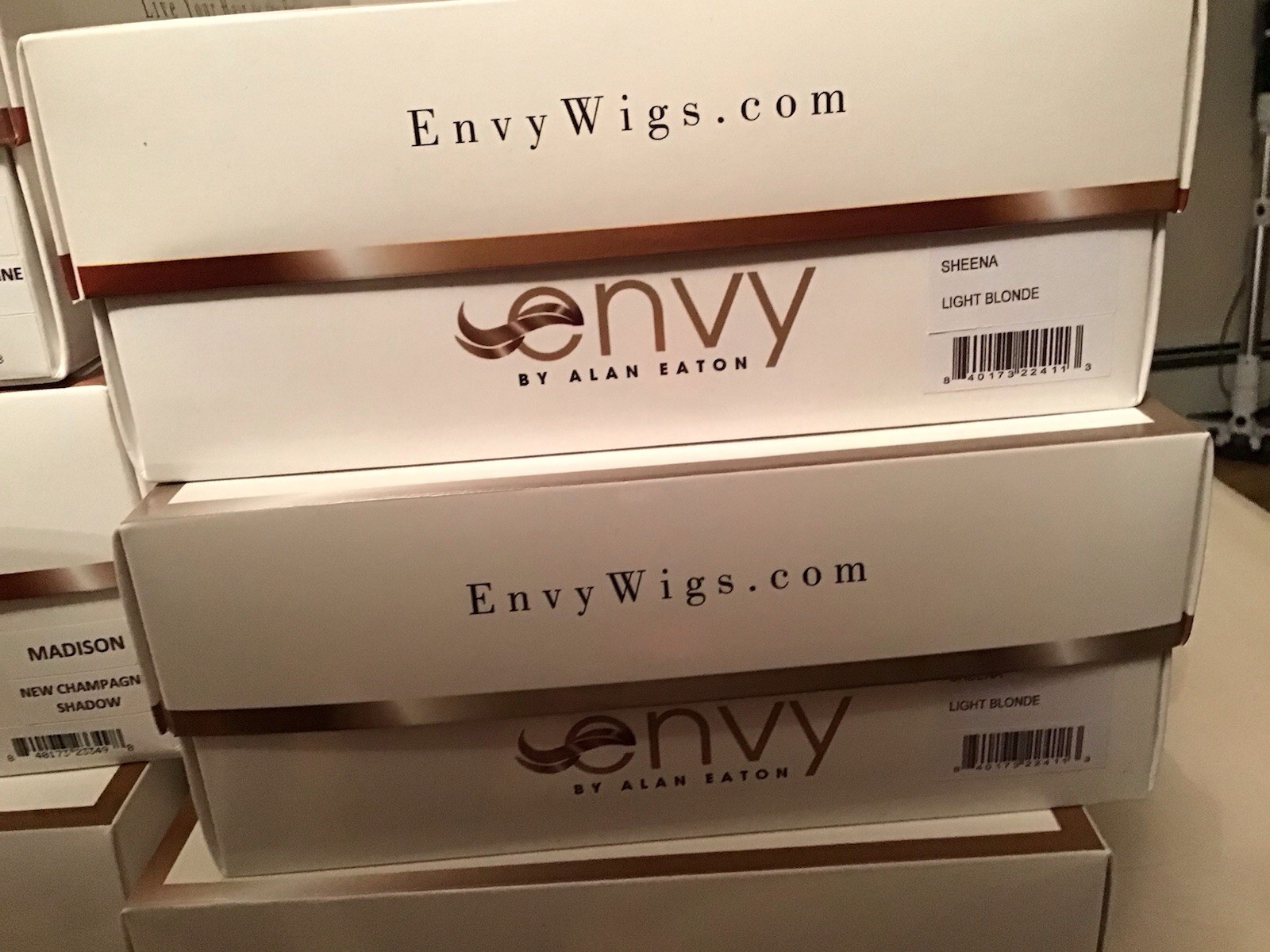 NEW IN BOX WIG ENVY BELINDA PLATINUM SHADOW New ATELIER HAND TIED SWISS CAP