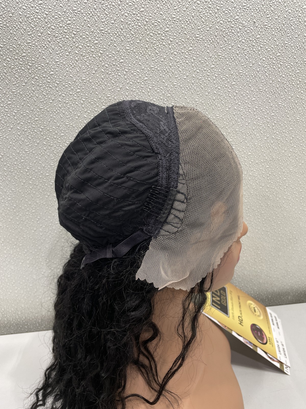Indu Gold Lavida Natural Black 100% Human Hair Lace Wig, 18″