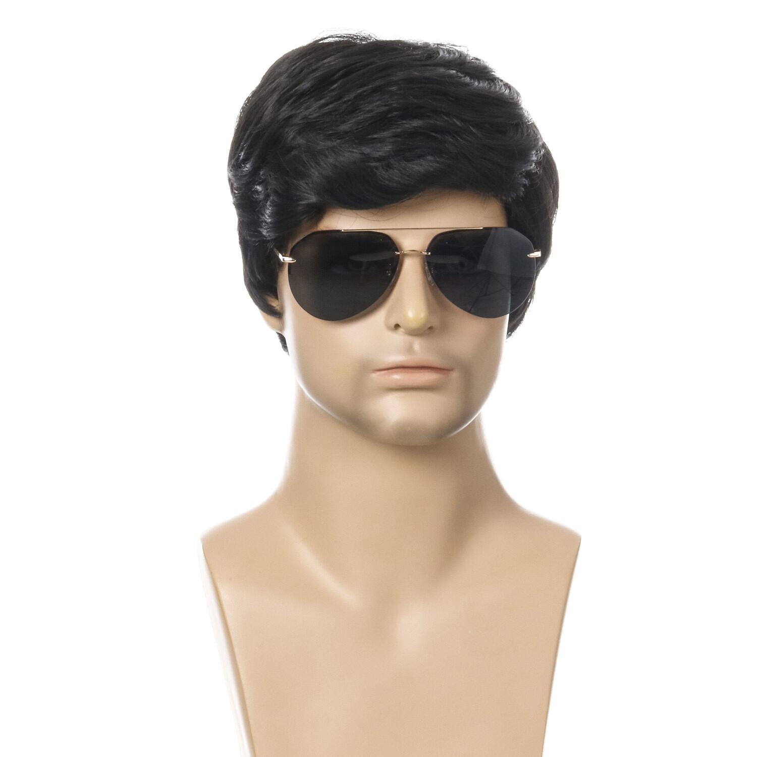 Handsome Men’s Wig Short Little Wavy Synthetic Hair Heat Resistant Natural Look