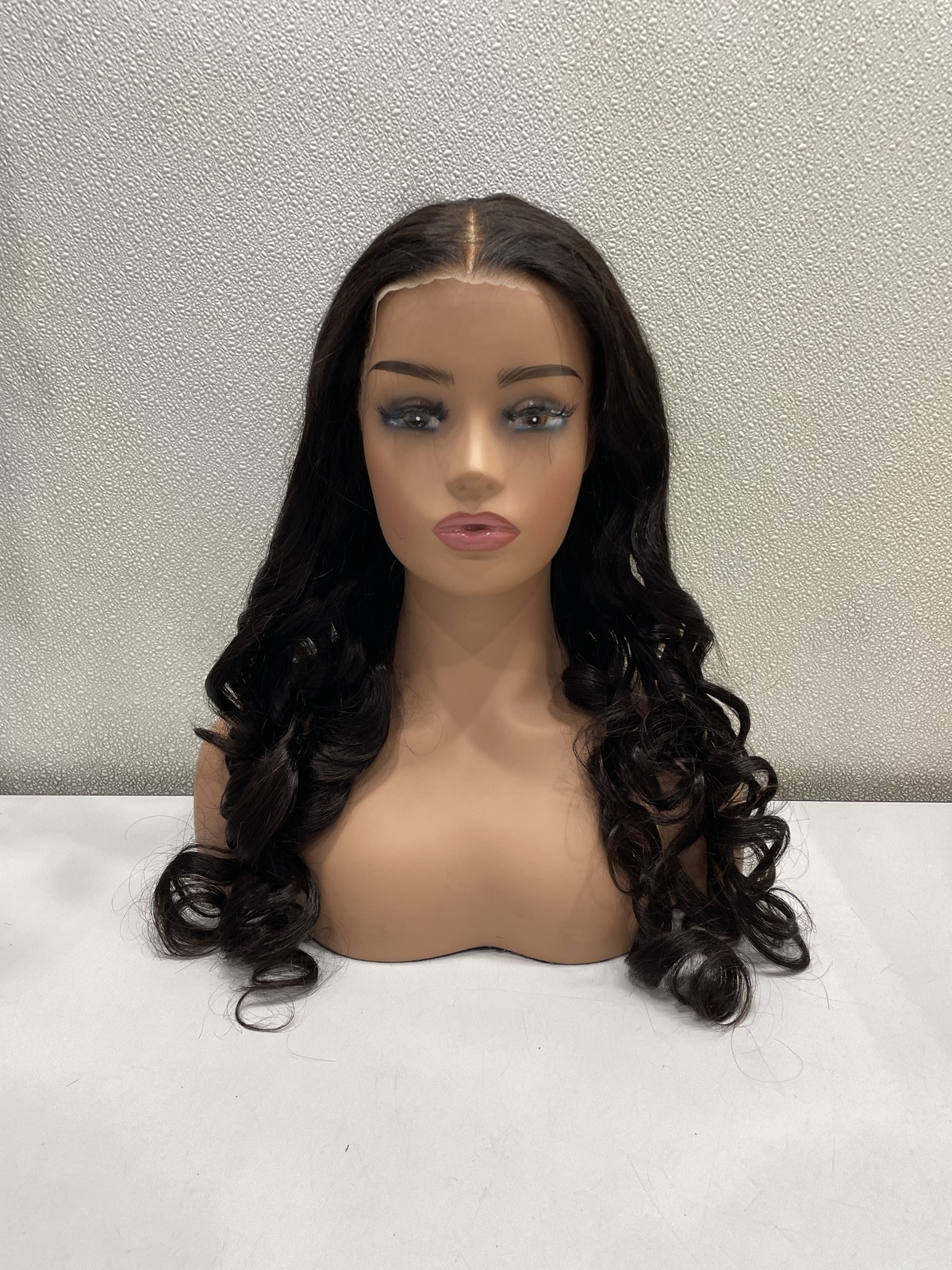 Geeta Hair Natural Black Human Hair Lace Front Long Wig 26″