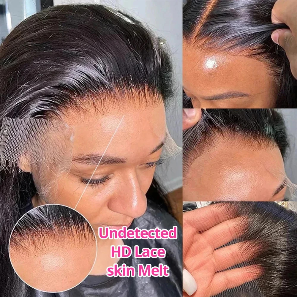 250 Density 13×4 13×6 HD Transparent Lace Frontal Wig Brazilian Wigs Human Hair