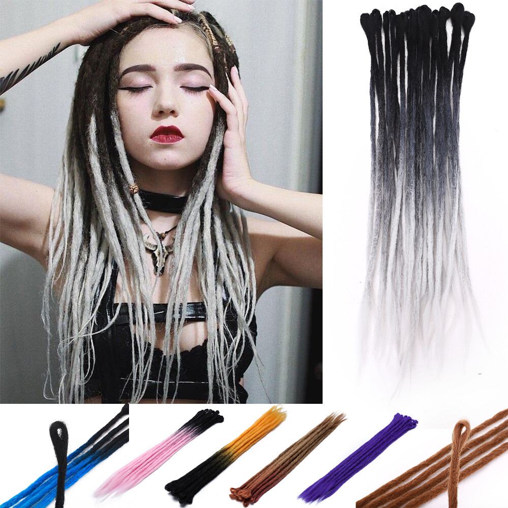 Full Head Crochet Dreads Locks 100% Handmade Dreadlocks Thick Hair Extensions US
