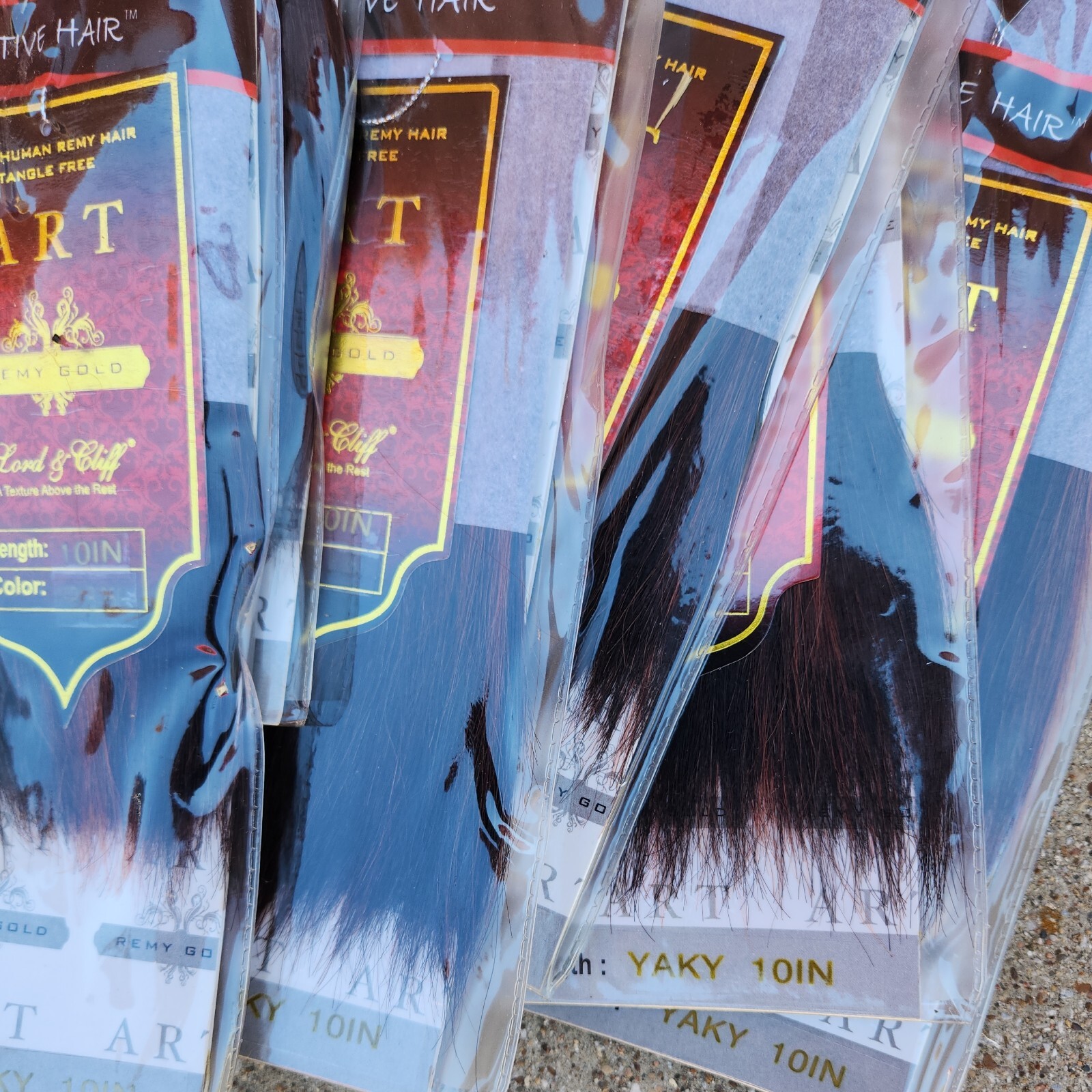Wholsale lot 8 lord & Cliff 100% Human Hair Extension Remy Gold Yaky FP1B/350 10