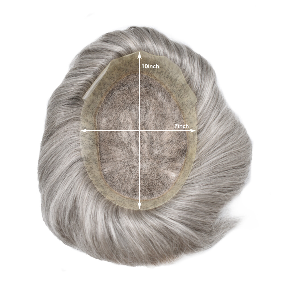 Mens Toupee French Lace Poly PU Hairpieces Wig Remy Human Hair Systems AUSTRALIA