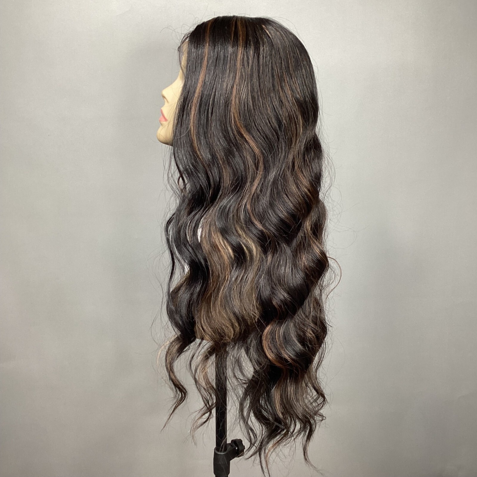 Azalea Wig Black with Highlights Loose Wave Middle Part Lace Front Synthetic