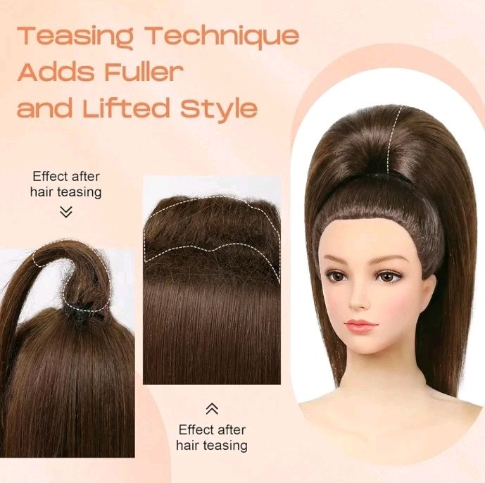 SEIKEA Cheer Ponytail Hair Piece 16″ Straight, Brown with Blonde Highlights