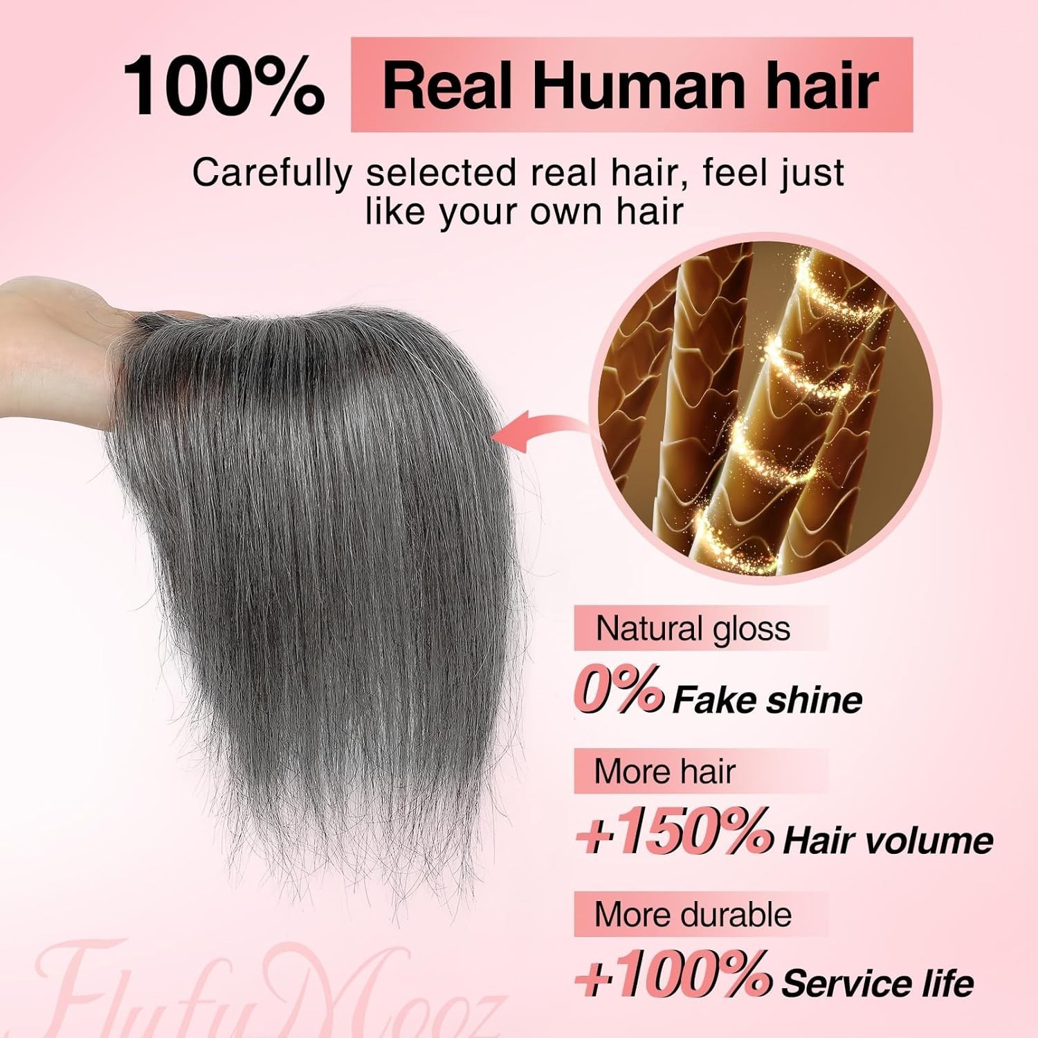 Real Human Hair Toppers for Women – 10 Inch Clip in Bangs*-