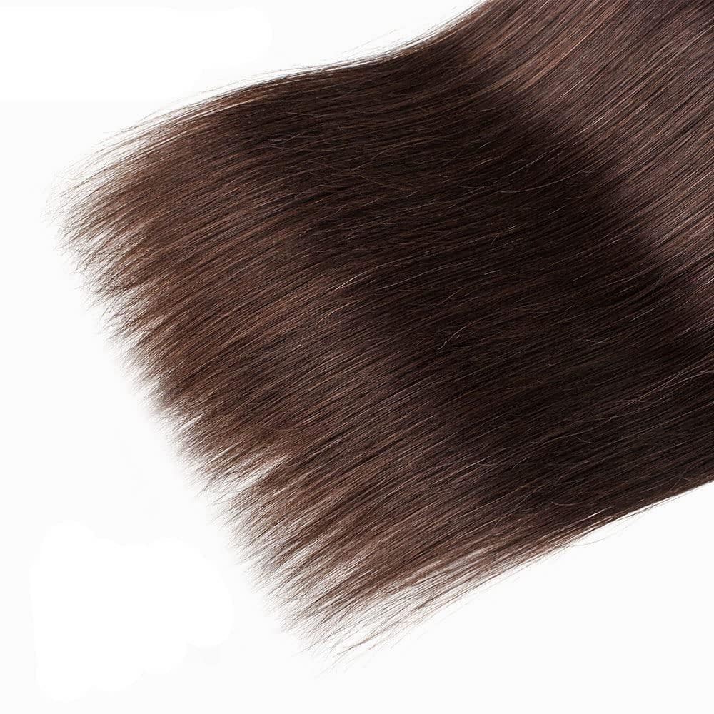 Xddnamei Brazilian Virgin Human Hair Bundles Chocolate Brown Color 4 Straight