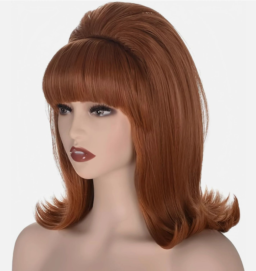 Womens Flip Wig 70S 60S Retro Beehive Style Bouffant Vintage Look Wig Costume