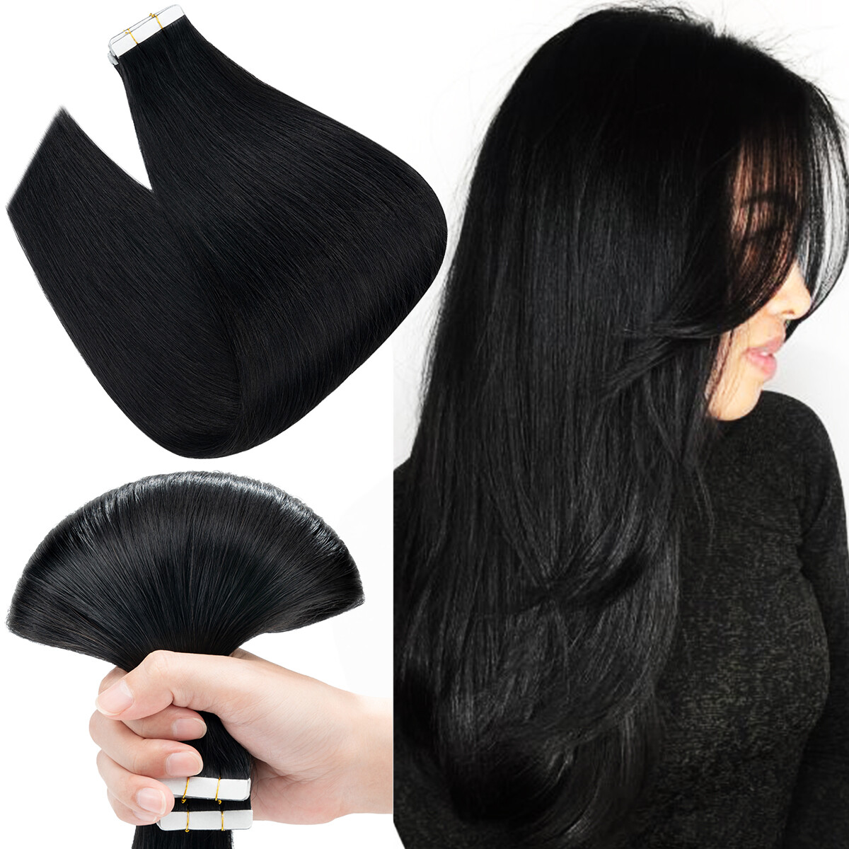 Highlight Thick Tape In 100% Real Human Remy Hair Extensions Skin Weft Full Head