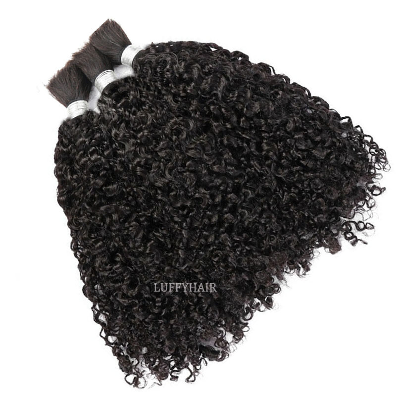 Sassy Curly Human Hair Bulk For Braiding Kinky Curly Bulk Hair Weaing No Weft