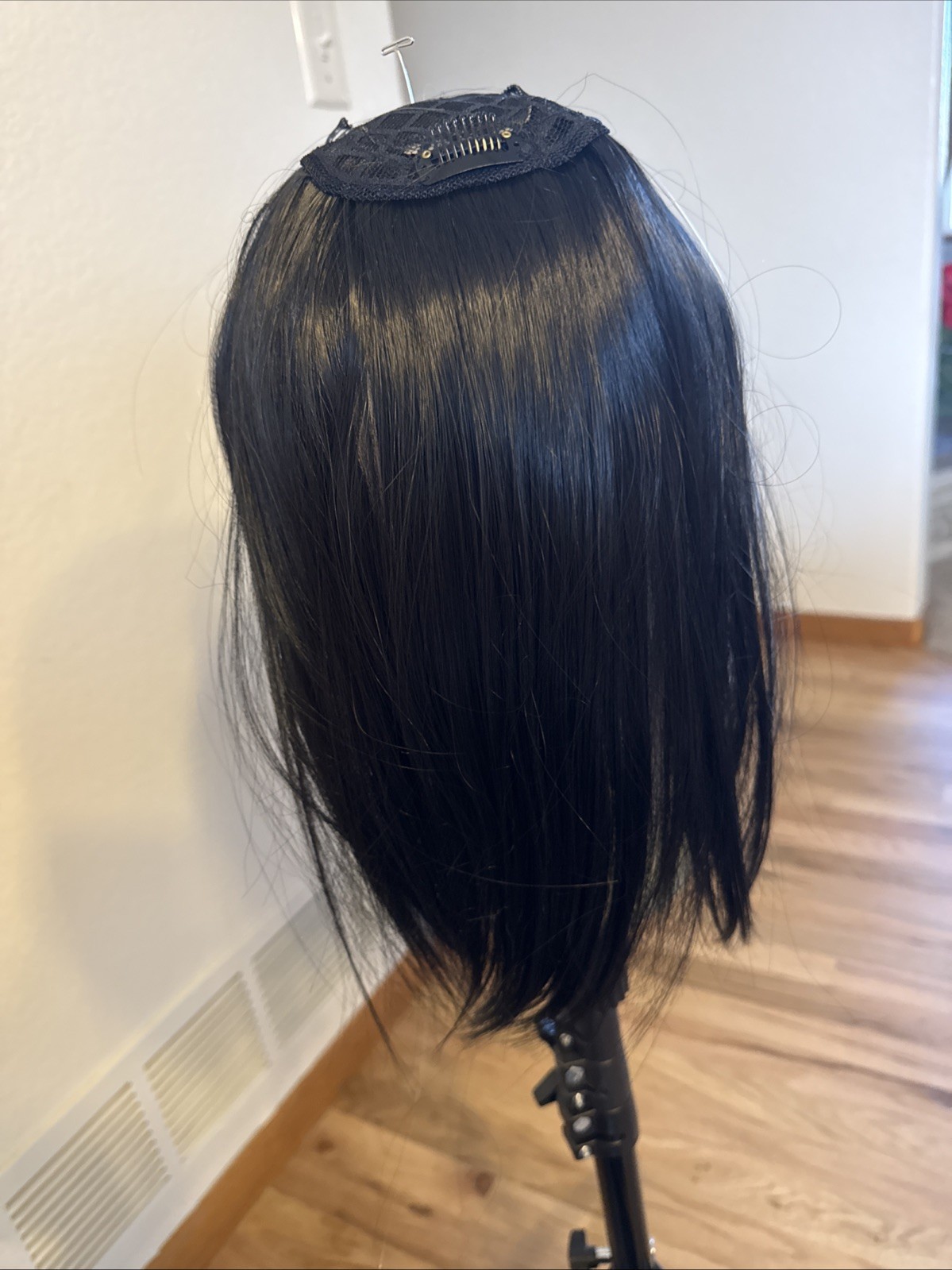 Topper White Black Topper 16” feels Like Real Hair. Wavy 152
