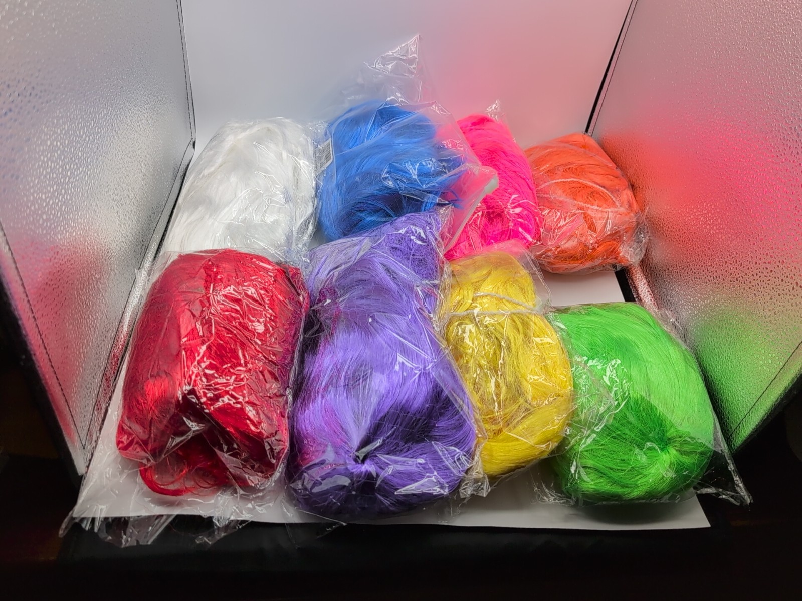 8 Pcs. Short Hair Wigs Rainbow Multiclr Costume Cosplay Wigs Party Bachelorette