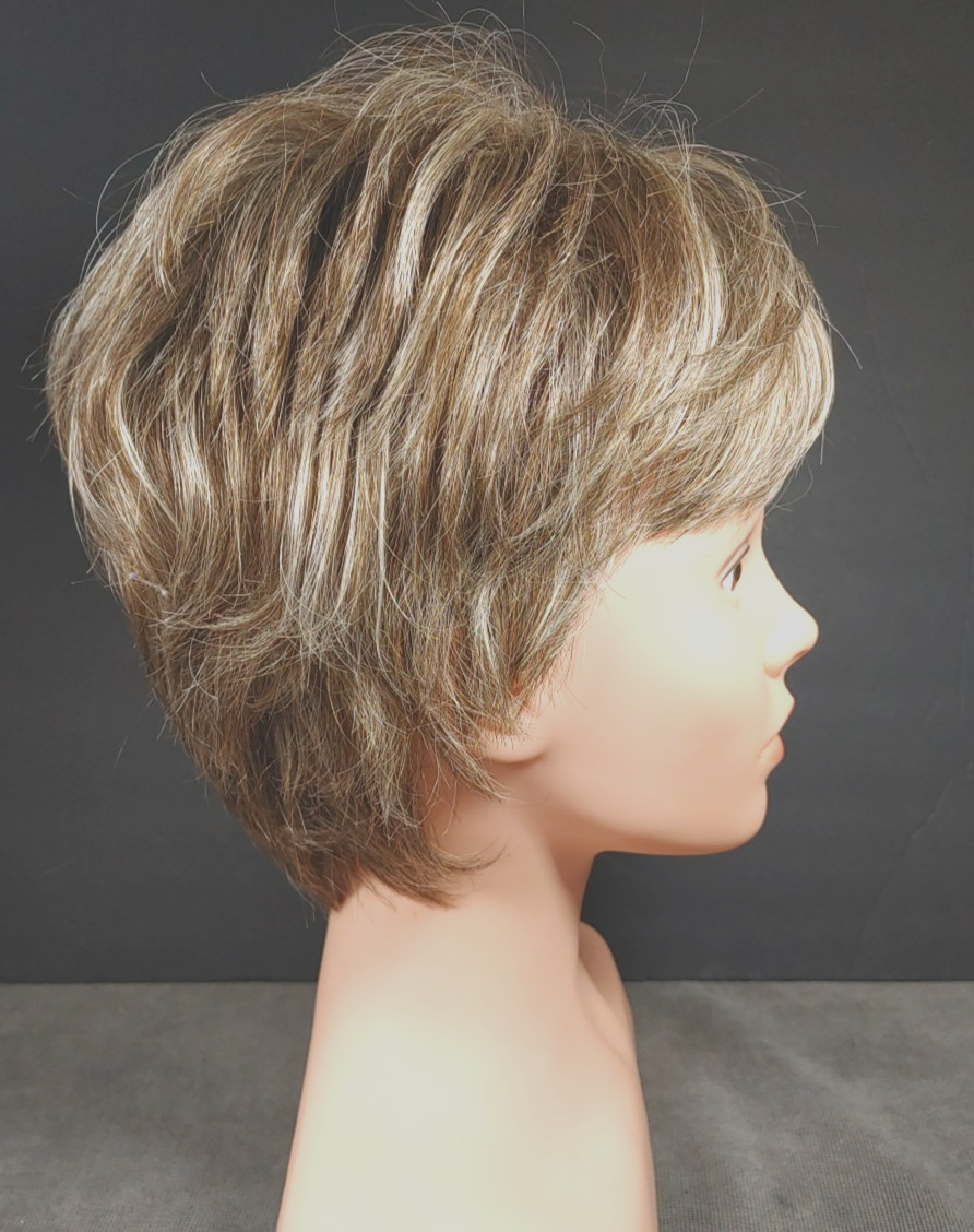 Rene of Paris Liv Wig Short Bangs Smooth Layered Pixie Frosted Frosti Blond