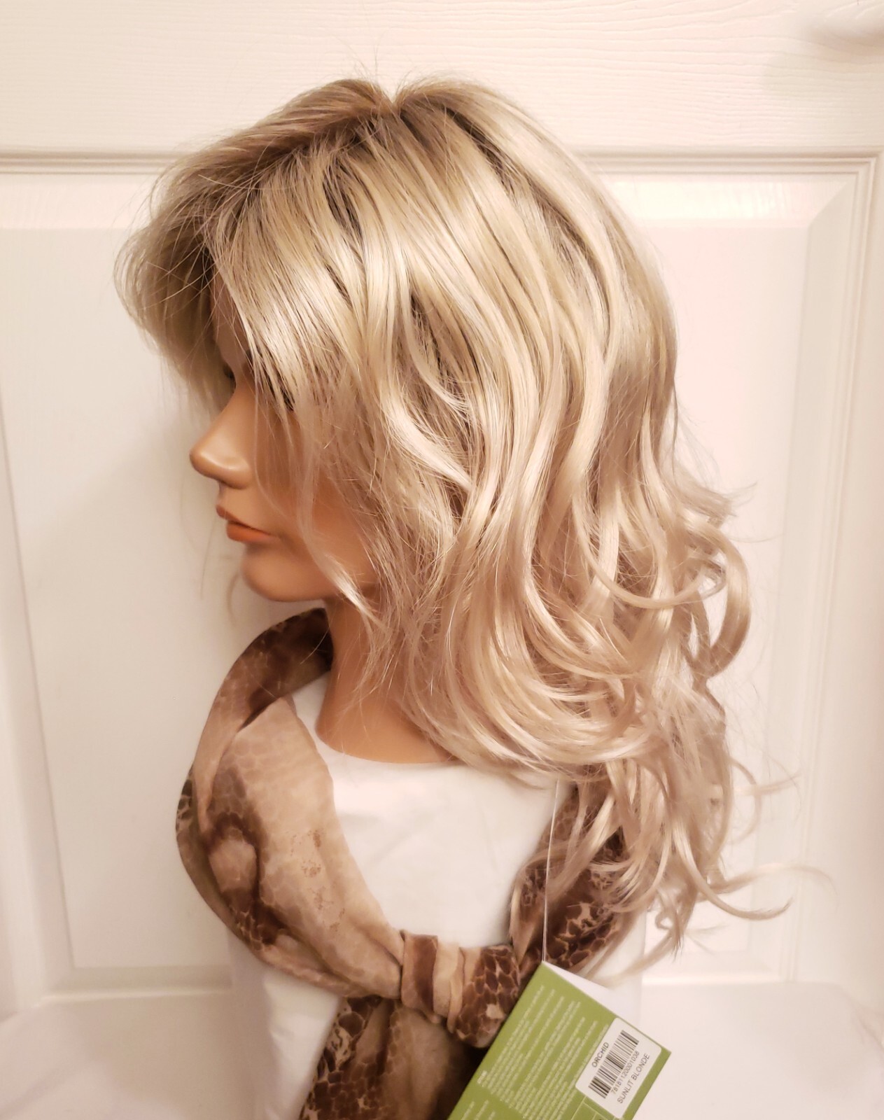 Orchid by Estetica Synthetic Wig in Sunlit Blonde Rooted Lace Front Mono Part